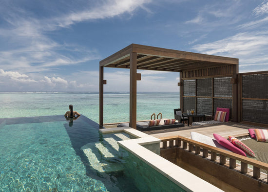Four Seasons Resort Maldives  Landaa Giraavaru villa with pool. Teresa Tarmey super facialist residency at Four Seasons Resort Maldives